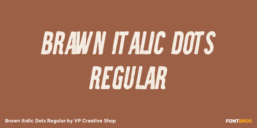 Brawn Italic Dots Regular Poster