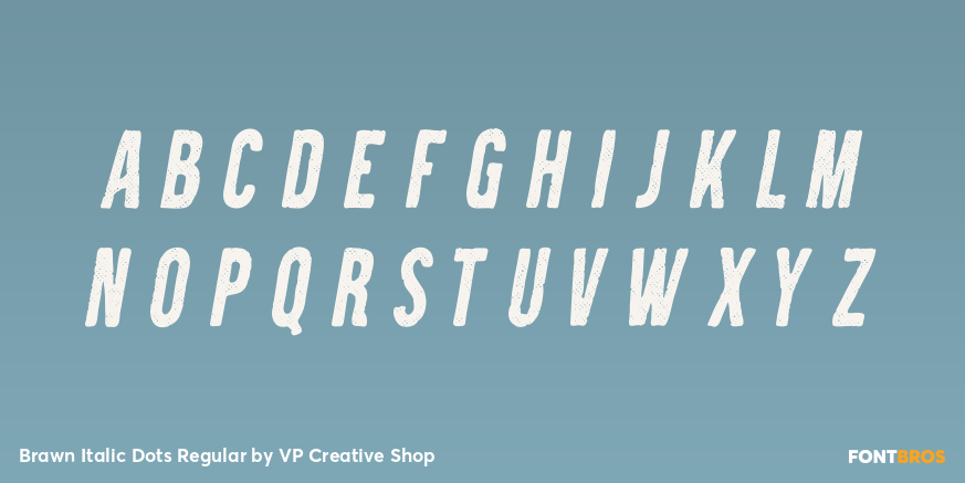 Brawn Italic Dots Regular Font Poster #2
