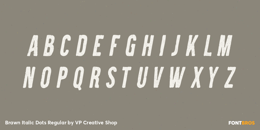 Brawn Italic Dots Regular Font Poster #3