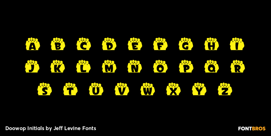 Doowop Initials Font Poster #3