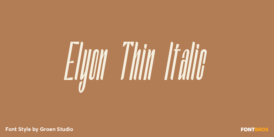 Elyon Thin Italic Poster