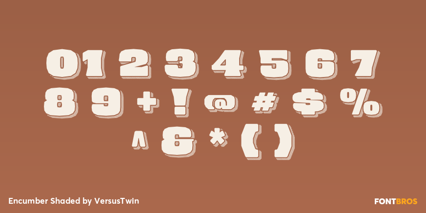 Encumber Shaded Font Poster #4