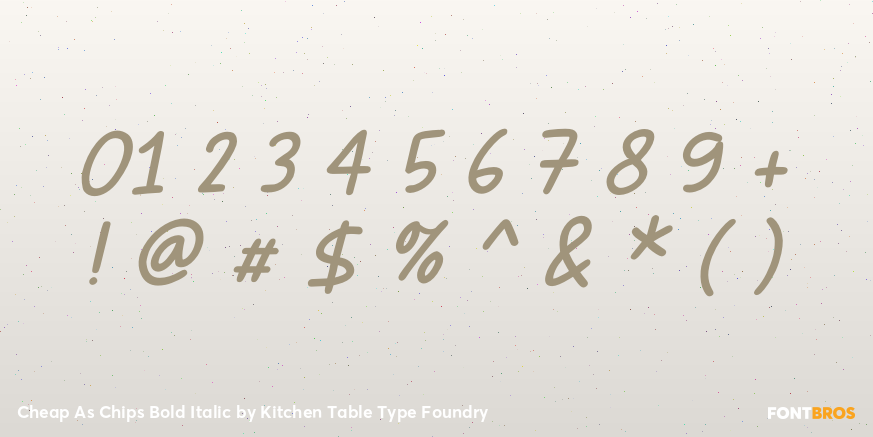 Cheap As Chips Bold Italic Font Poster #4
