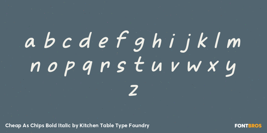 Cheap As Chips Bold Italic Font Poster #3
