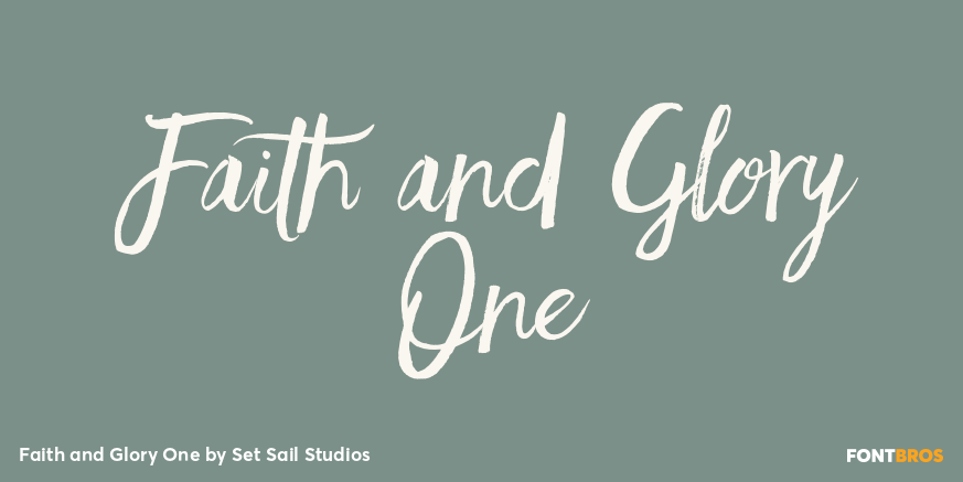 Faith and Glory One Font Poster #1