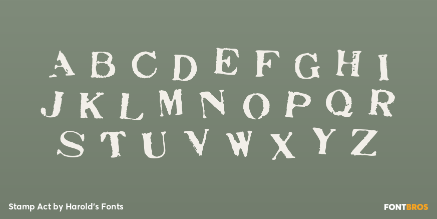 Stamp Act Font Poster #2