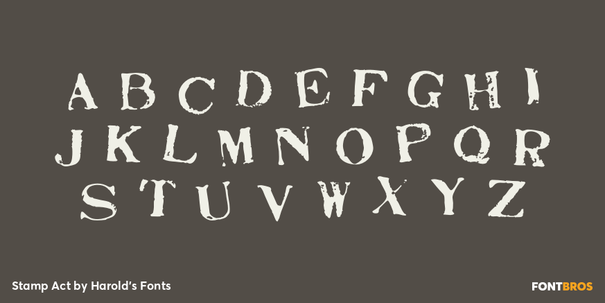 Stamp Act Font Poster #3