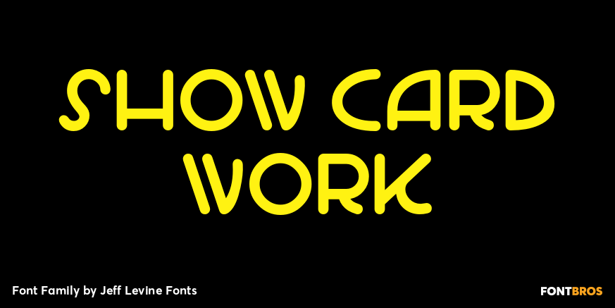 Show Card Work Font Poster