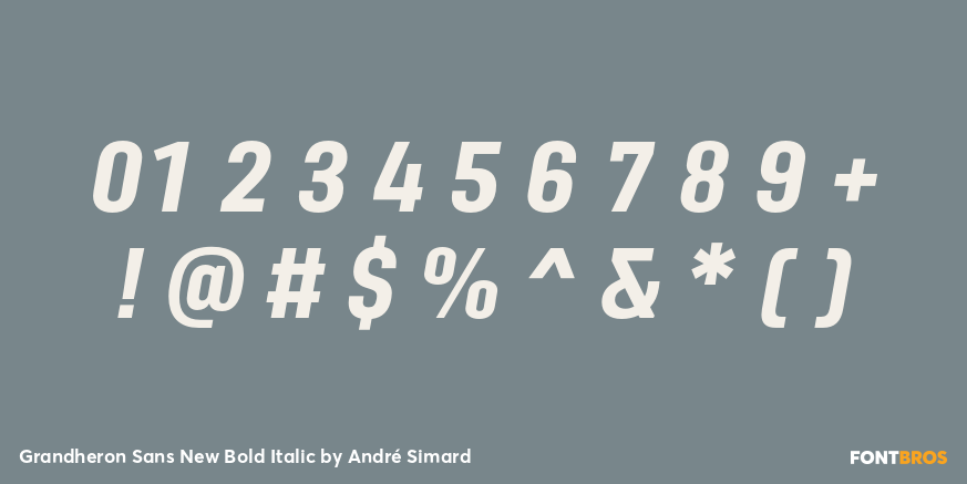 Grandheron Sans New Bold Italic Font Poster #4
