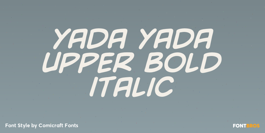 Yada Yada Upper Bold Italic Poster
