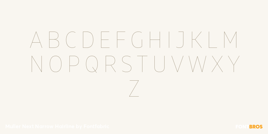 Muller Next Narrow Hairline Font Poster #2