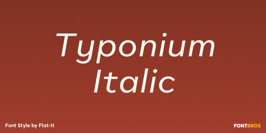 Typonium Italic Poster