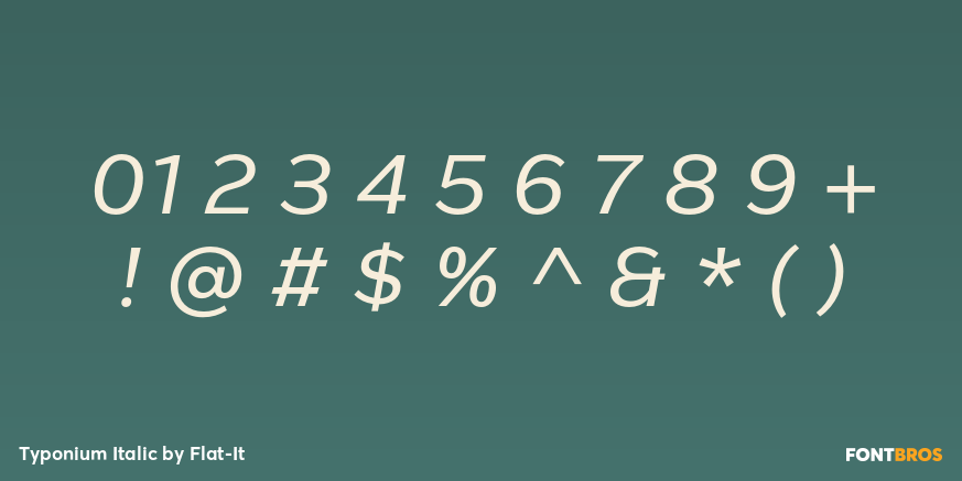 Typonium Italic Font Poster #4