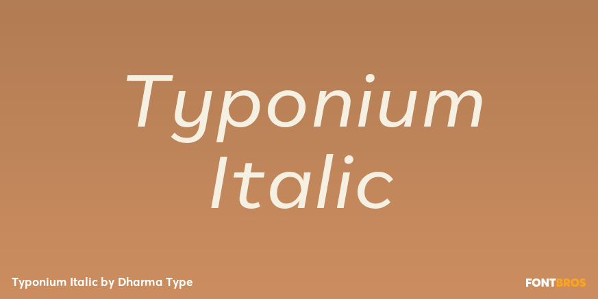 Typonium Italic Poster