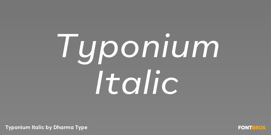 Typonium Italic Poster