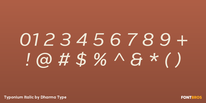 Typonium Italic Font Poster #4