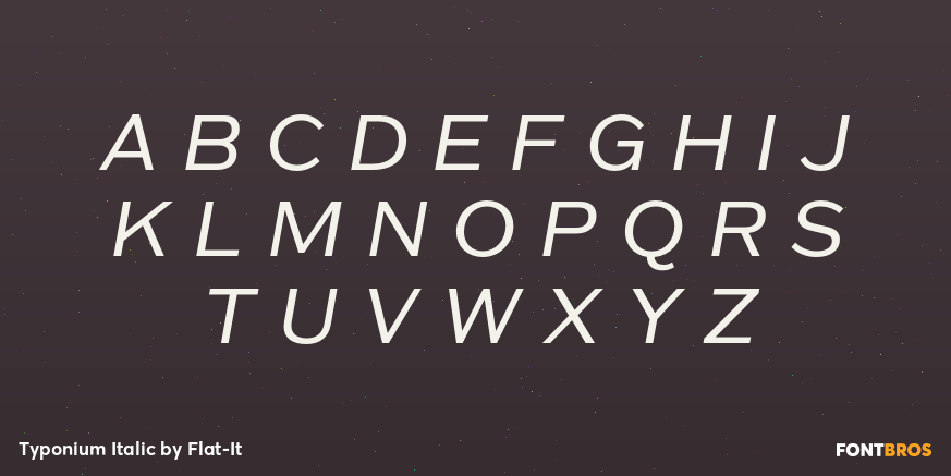 Typonium Italic Font Poster #2