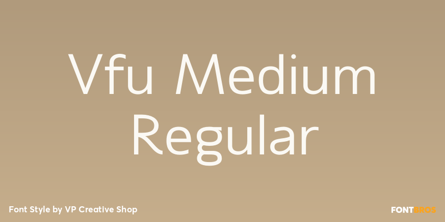 Vfu Medium Regular Font Poster #1