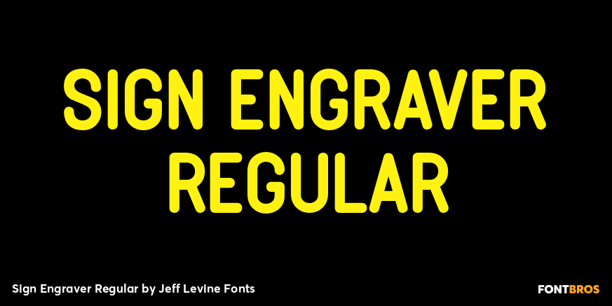Sign Engraver Regular Font Poster #1