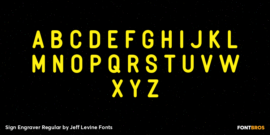 Sign Engraver Regular Font Poster #3