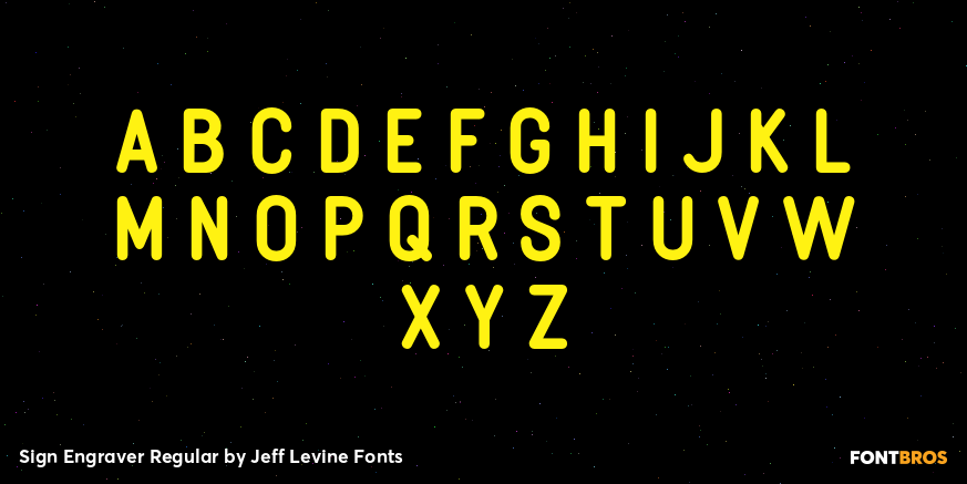 Sign Engraver Regular Font Poster #2