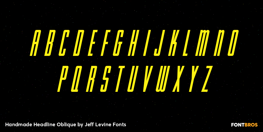 Handmade Headline Oblique Font Poster #2