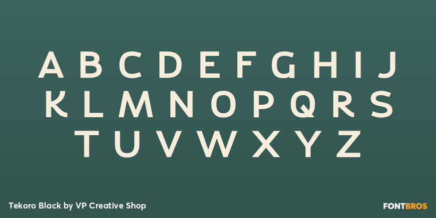 Tekoro Black Font Poster #2