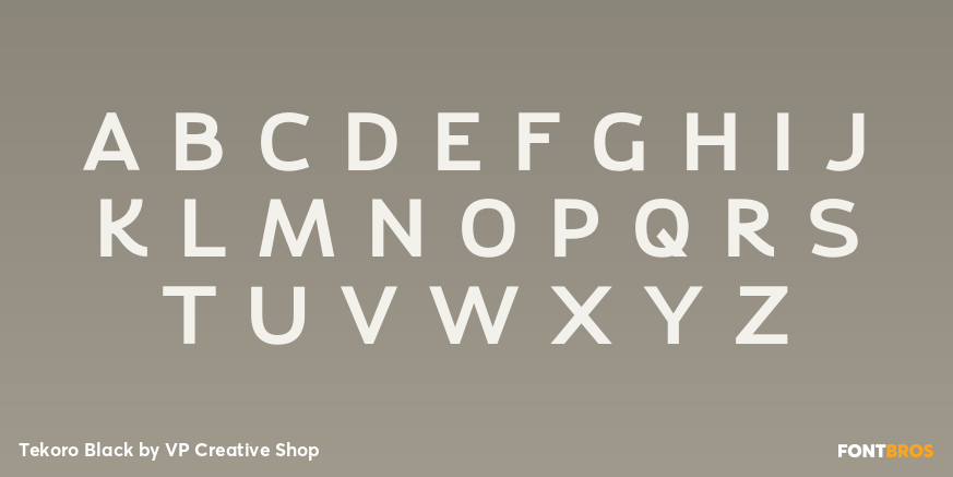 Tekoro Black Font Poster #2