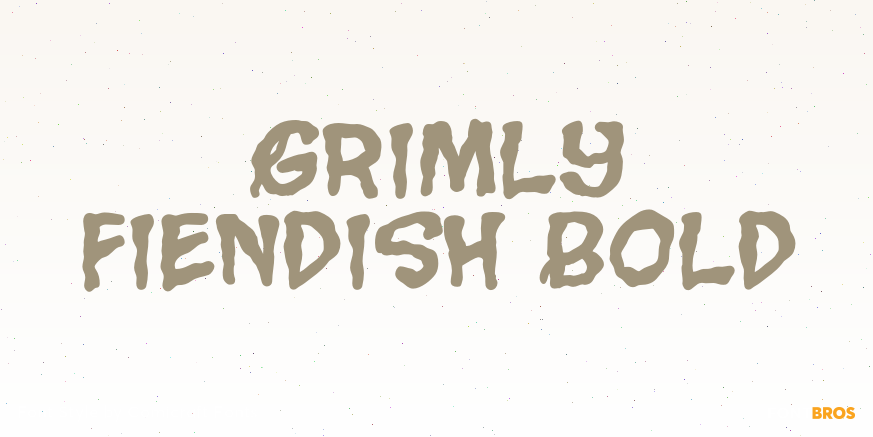 Grimly Fiendish Bold Font Poster #1