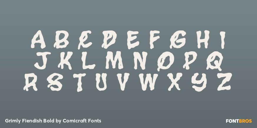 Grimly Fiendish Bold Font Poster #2