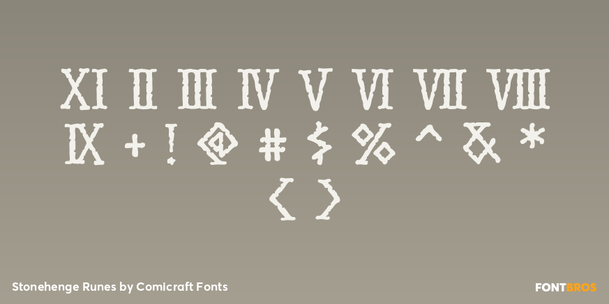 Stonehenge Runes Font Poster #1