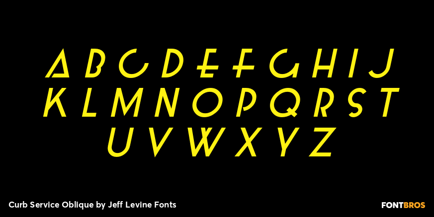 Curb Service Oblique Font Poster #2