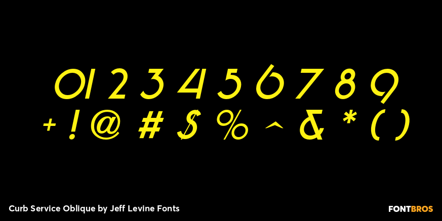 Curb Service Oblique Font Poster #4