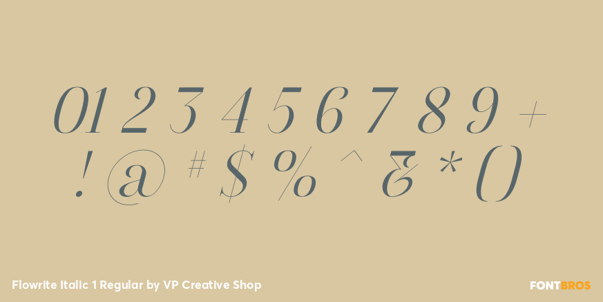Flowrite Italic 1 Regular Font Poster #4