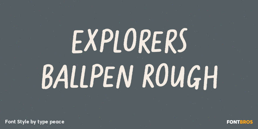 Explorers Ballpen Rough Font Poster #1