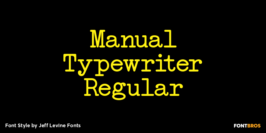 Manual Typewriter Regular Font Poster #1