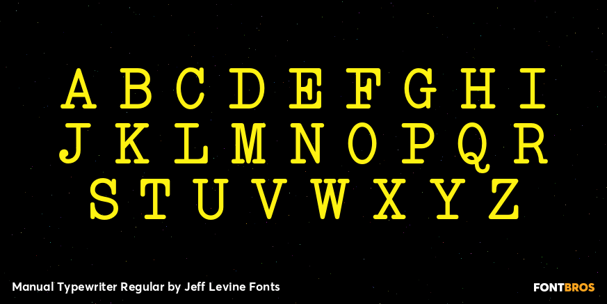 Manual Typewriter Regular Font Poster #2