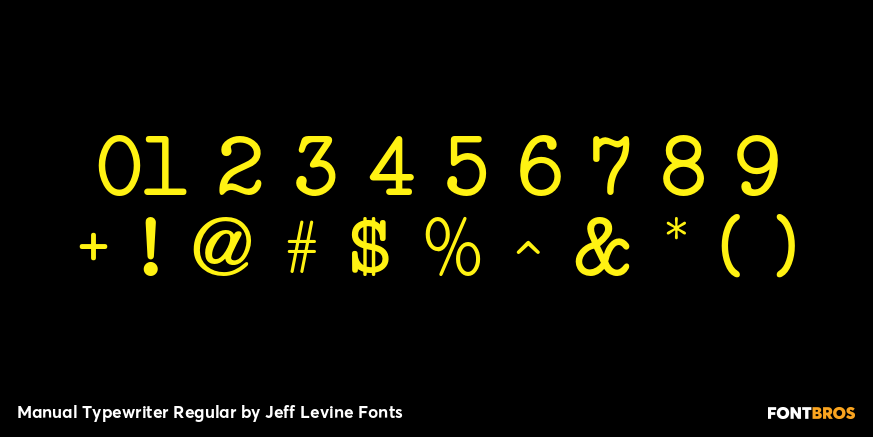 Manual Typewriter Regular Font Poster #4