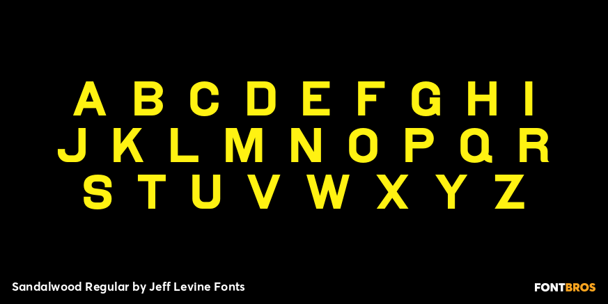 Sandalwood Regular Font Poster #2