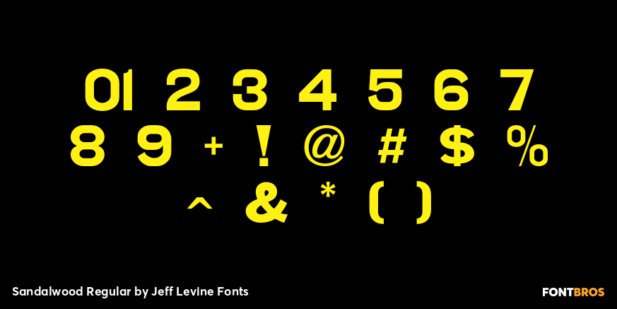 Sandalwood Regular Font Poster #4