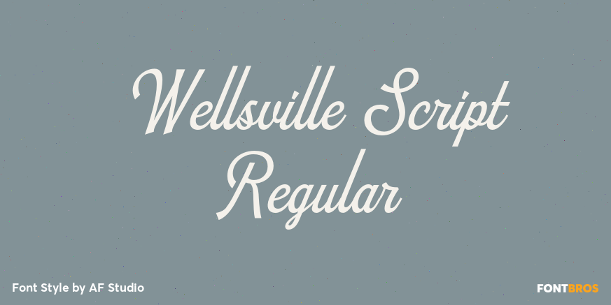 Wellsville Script Regular Poster