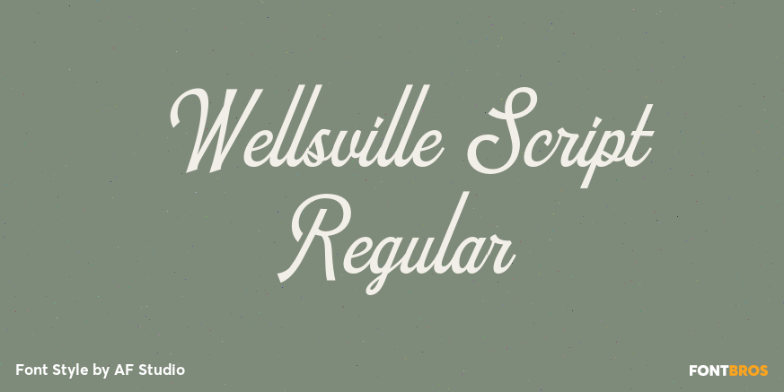 Wellsville Script Regular Poster
