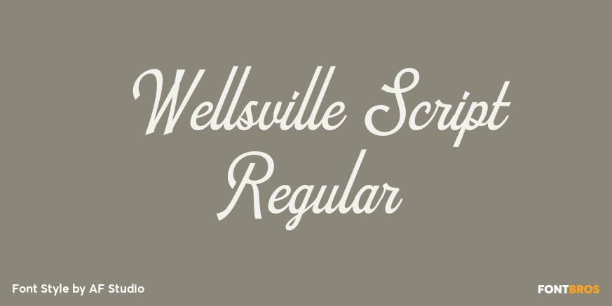 Wellsville Script Regular Poster