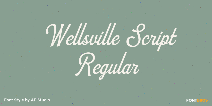 Wellsville Script Regular Poster