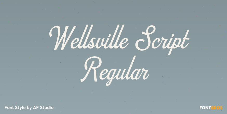 Wellsville Script Regular Poster