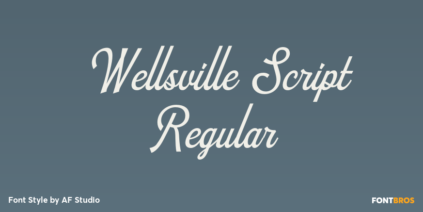 Wellsville Script Regular Poster