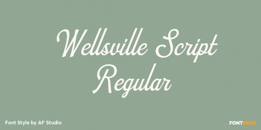 Wellsville Script Regular Poster