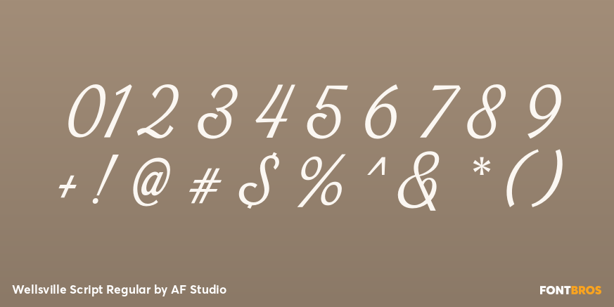 Wellsville Script Regular Font Poster #4