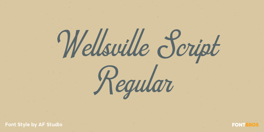Wellsville Script Regular Poster