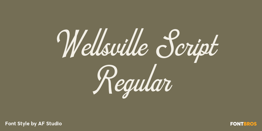 Wellsville Script Regular Poster